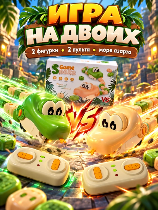 Радиоуправляемая магнитная змейка Greedy Snake на пульте, интерактивная игрушка для детей