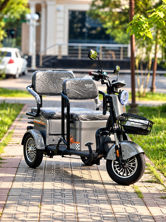 Электротрицикл X-6, 800W, 6×20Ah аккумуляторов, 40 км/ч, запас хода 55+ км, Bluetooth - 