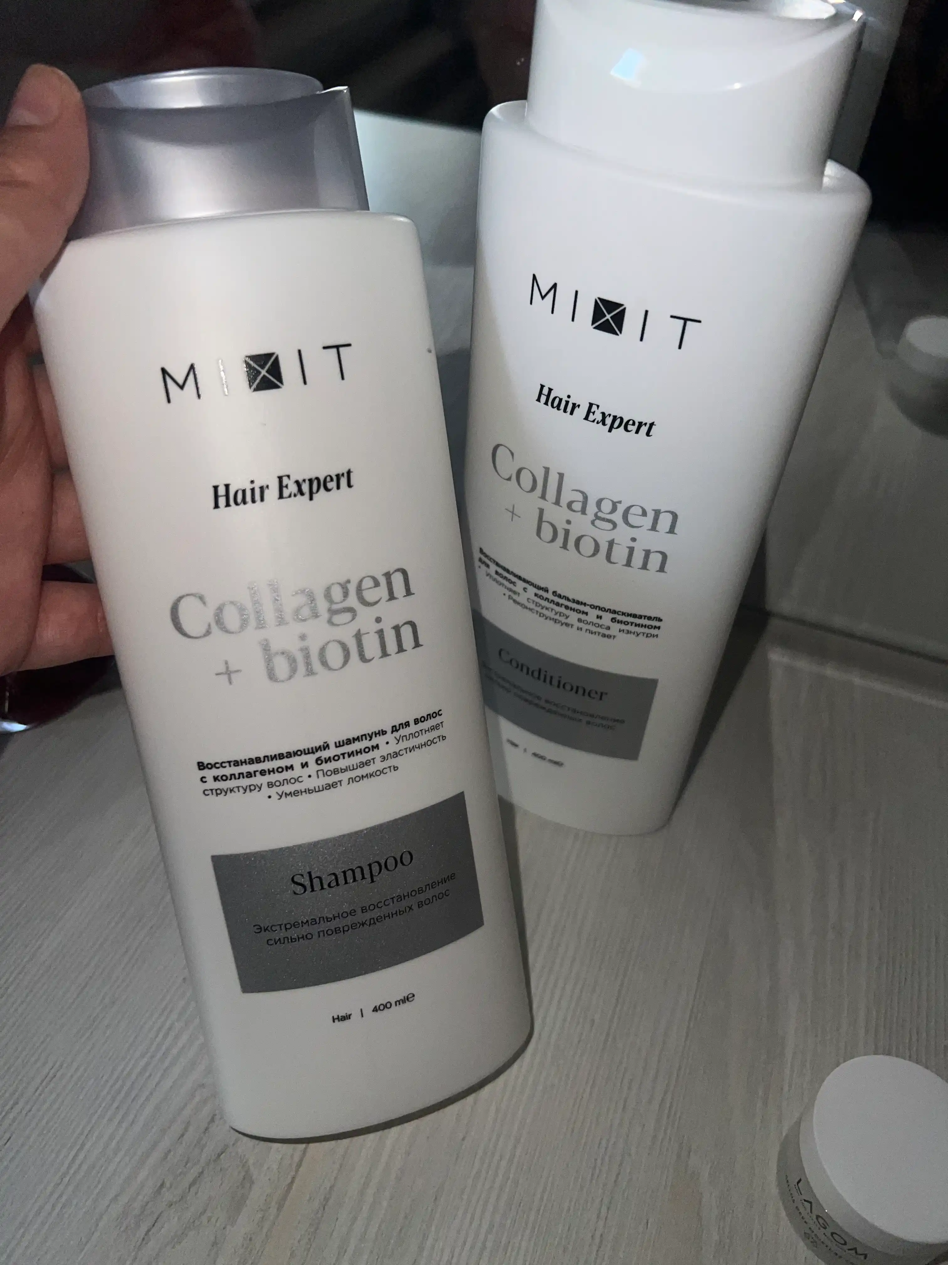 MIXIT soch uchun tiklovchi shampun, kollagen va biotin bilan, 400 ml