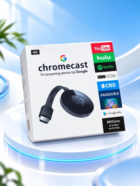 Chromecast 4K TV uchun media striming qurilmasi, HDMI, Wi-Fi
