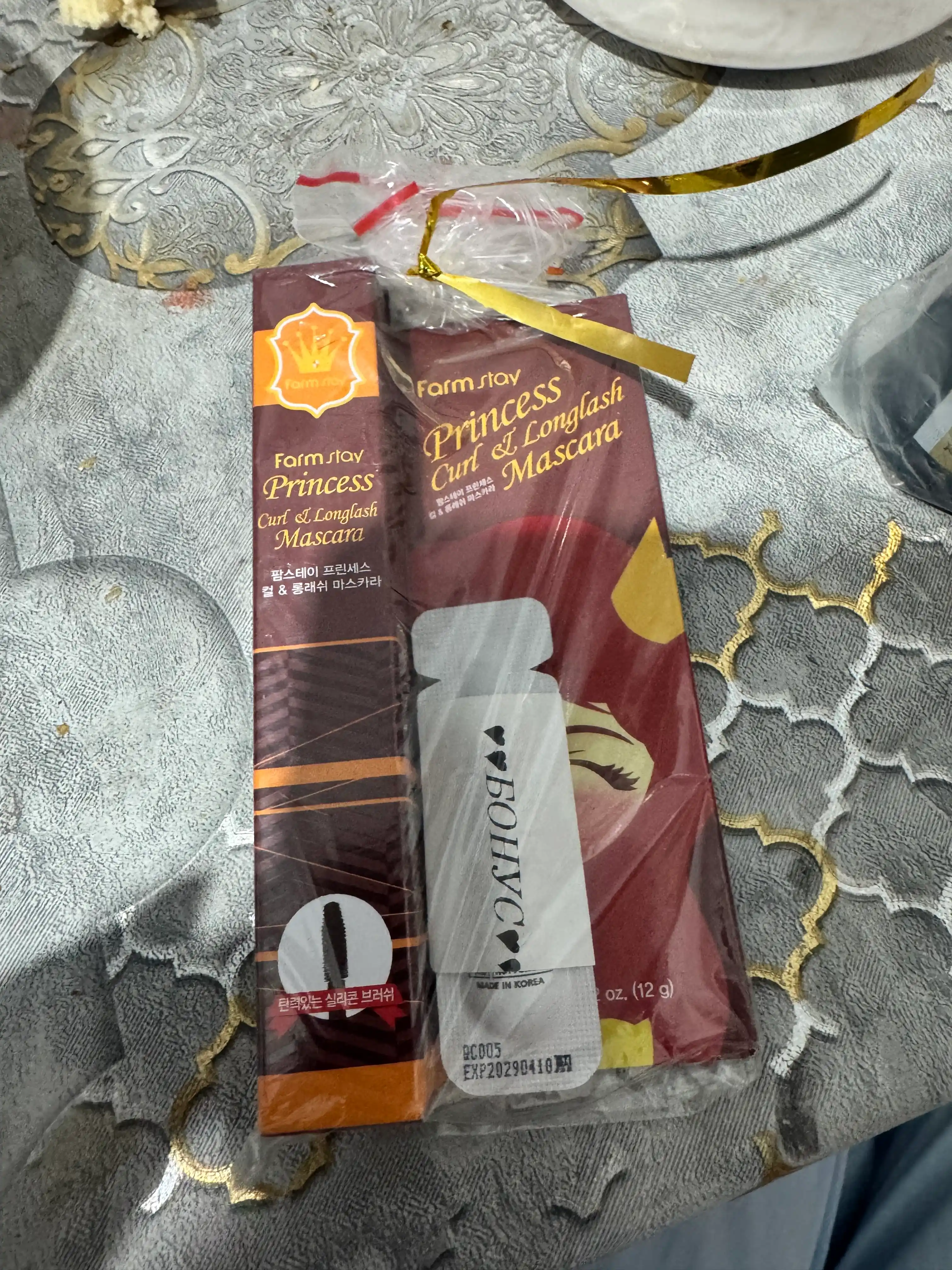 Водостойкая тушь для ресниц, с коллагеном, 2 в 1, Farm Stay Gold Collagen Dual Volume