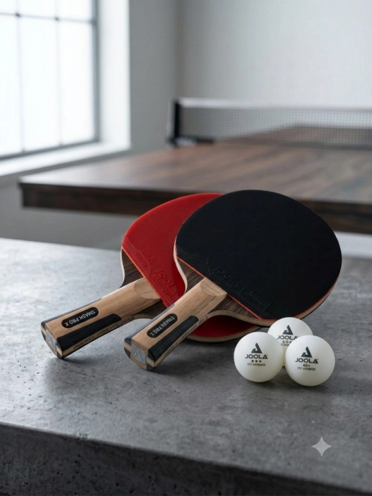 Stol tennisi to'plami — 2 ta raketka, qattiq g'ilof va 3 ta to'p bilan - 