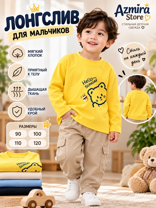 Лонгслив для мальчика Azmira Store - 