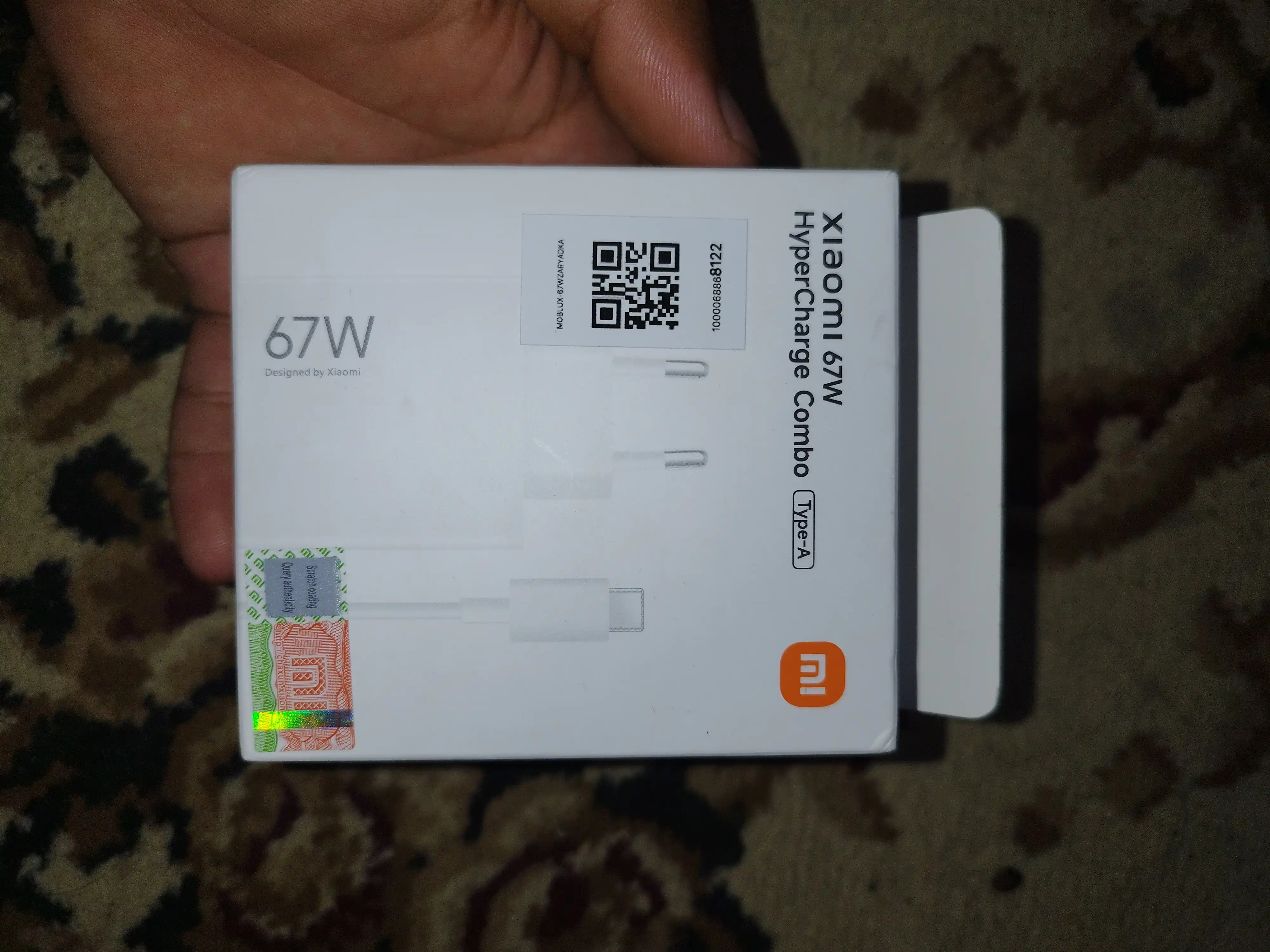 Xiaomi Turbo Tezkor Zaryadlovchi 67W USB kabel bilan