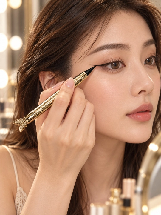 Oltin korpusli dekorativ eyeliner qalam