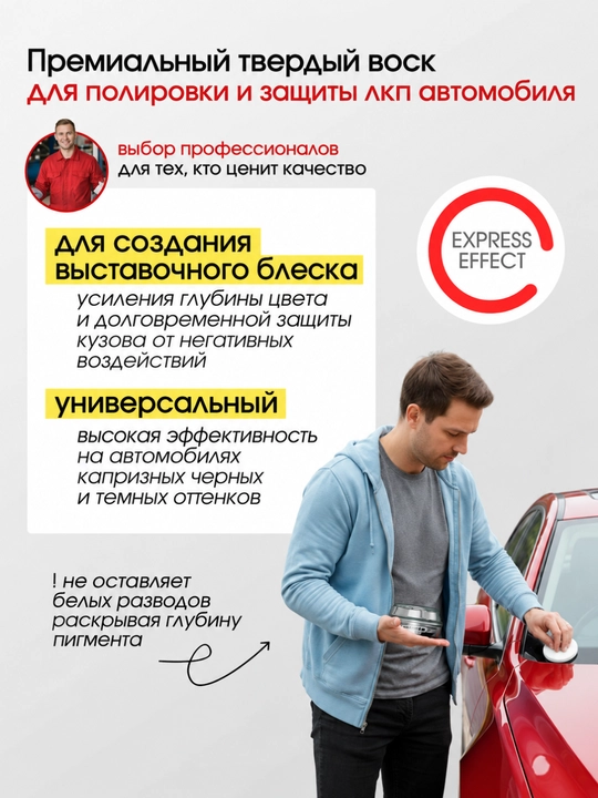 Высокоглянцевый воск для ухода за автомобилем