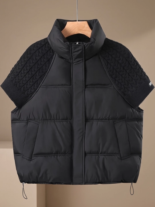 Jiletka ayollar uchun bezrukavka, issiq, trikotaj yengli — ELLY FASHION - 