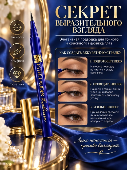 Estée Lauder Eyeliner — жидкая подводка для глаз для чётких и аккуратных линий