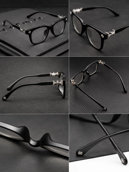Chrome Hearts imidj ko‘zoynak, erkaklar va ayollar uchun achki, g‘ilofsiz
