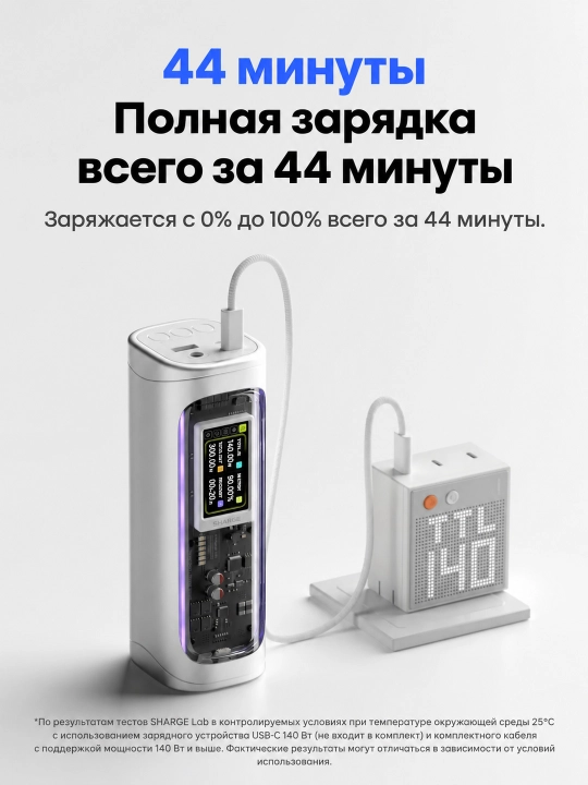 Повербанк SHARGE Shargeek 300, 24000 мА·ч, 300 Вт, 2 USB-C по 140 Вт, DC
