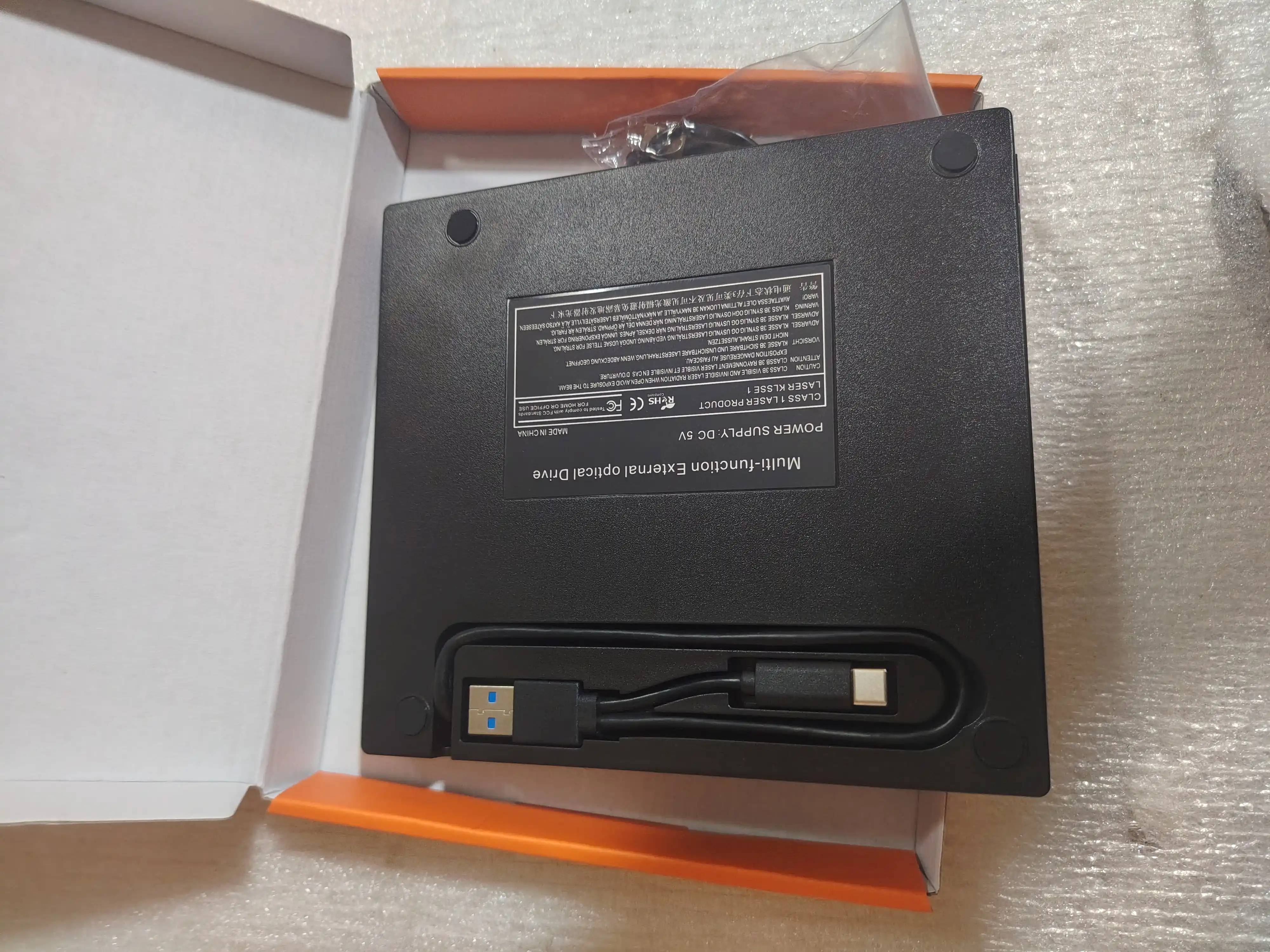 Tashqi CD/DVD disk yurituvchi USB  Hud Type-C, o‘qish va yozish