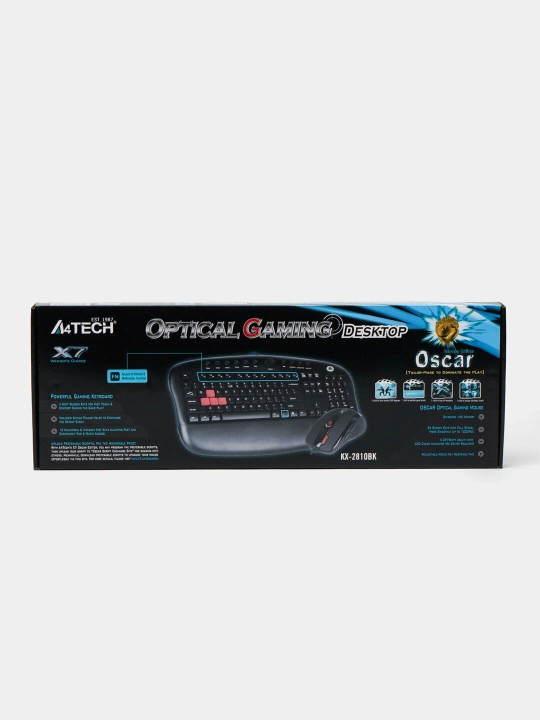 Geymer klaviatura va sichqoncha A4TECH X7 KX-2810BK, simli USB to‘plam