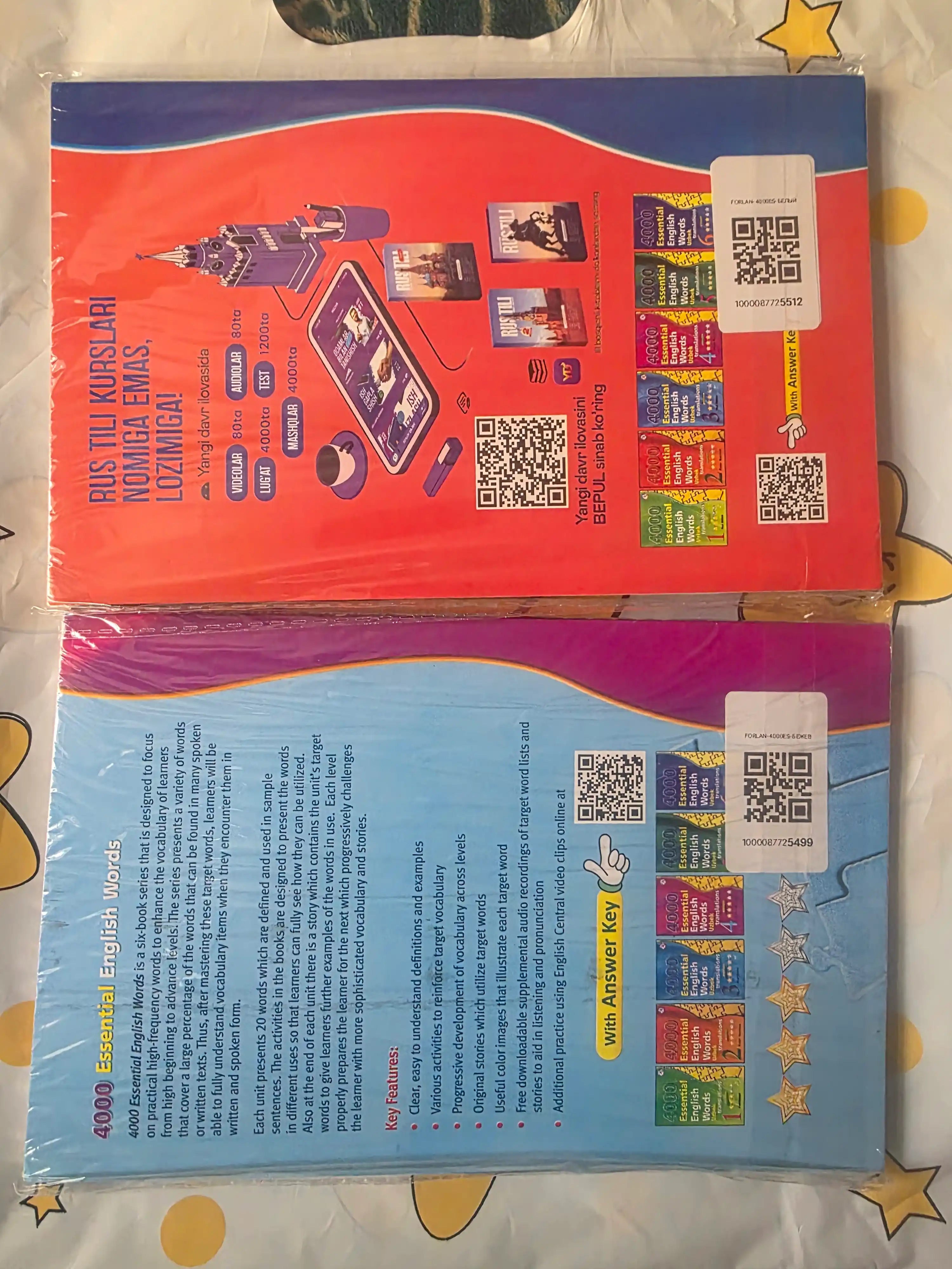 4000 Essential english words 1, 2, 3, 4, 5, 6 Uzbek translations