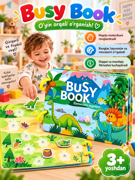 Книга шуршалка, мягкая книжка-игрушка, тканевая, водонепроницаемая, бизи бук - 