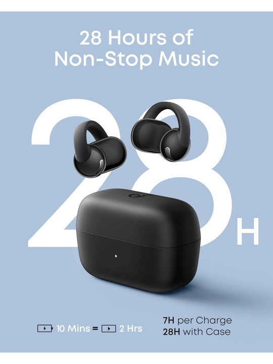 Soundcore C50i by Anker simsiz quloqchinlari, Open-Ear, Bluetooth, IP55, qora