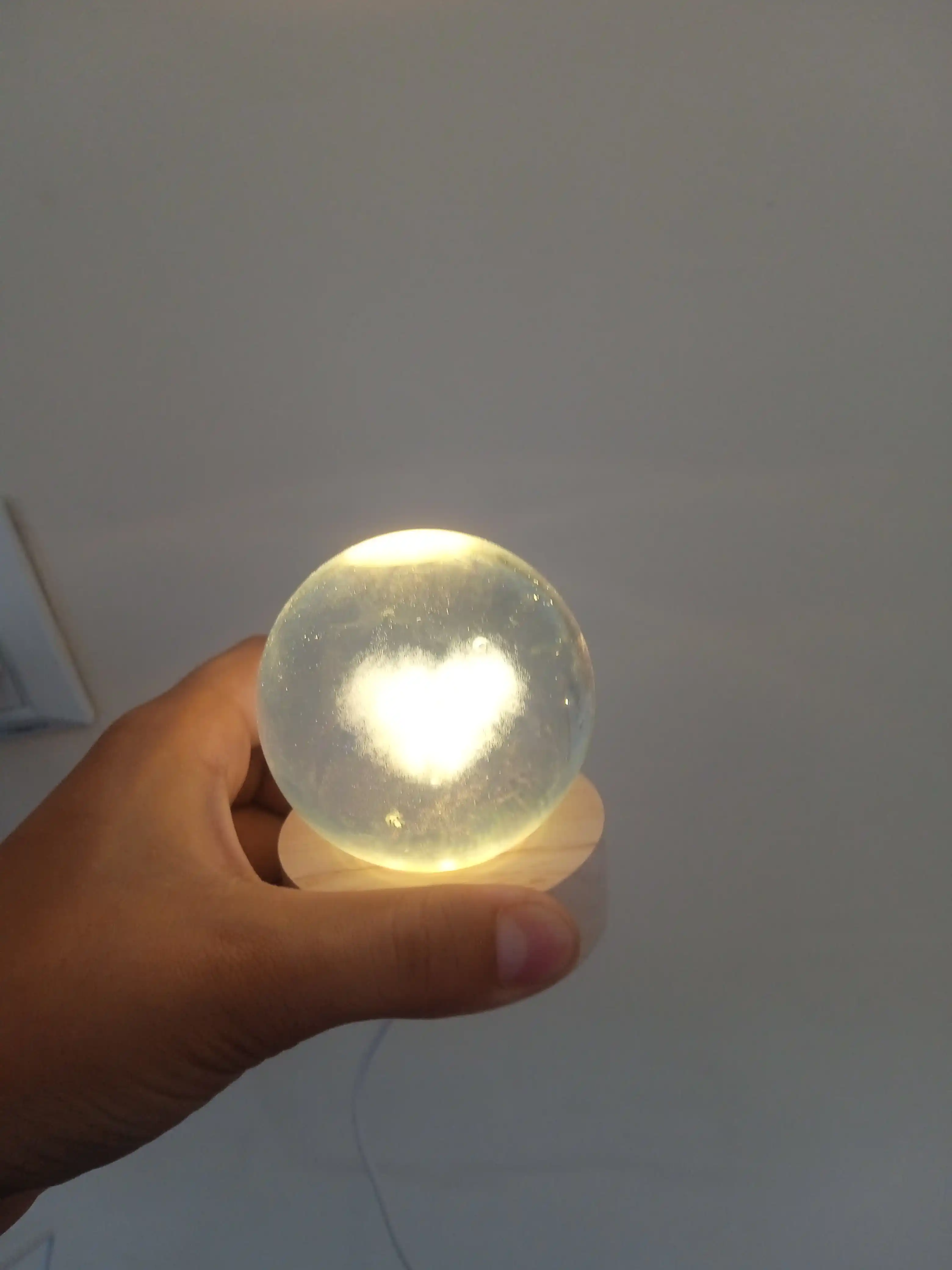 Хрустальный ночник 3D LED, сенсорная лампа с USB, 3 режима освещения, для подарка
