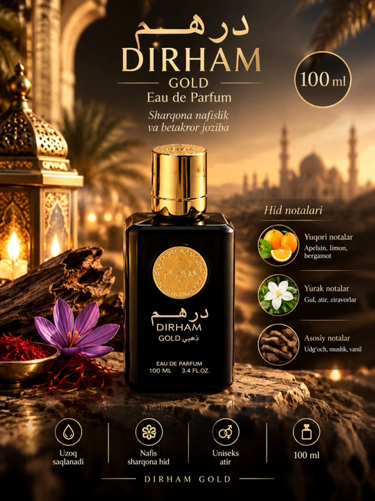Dirham Collection 100 ml — yengil, nafis sharqona ifor, barqaror atir - 