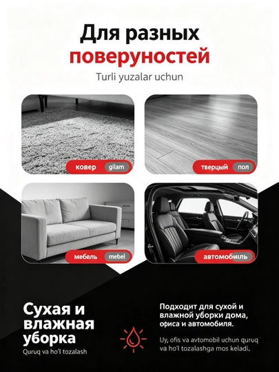 Пылесос 8в1 SOKANY SK-13048 3600Вт сухая влажная уборка для дома и автомобиля