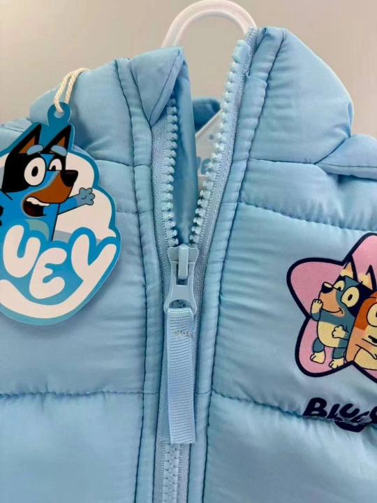 Детский комплект Bluey — жилет с капюшоном, кофта с длинным рукавом и брюки,2–4 года