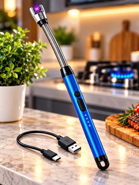 Elektron plazmali zajigalka, USB-C, egiluvchan bo‘yinli, qayta zaryadlanuvchi - 