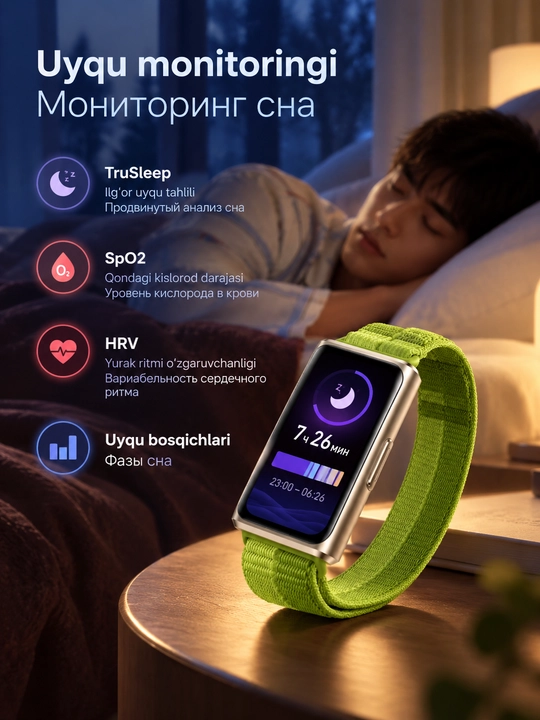 HUAWEI Band 11 Pro fitnes-bilaguzuk, AMOLED 1.62", GPS/GNSS, 5 ATM, 14 kungacha
