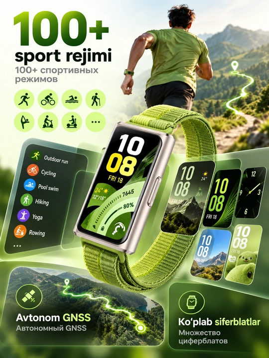 HUAWEI Band 11 Pro fitnes-bilaguzuk, AMOLED 1.62", GPS/GNSS, 5 ATM, 14 kungacha