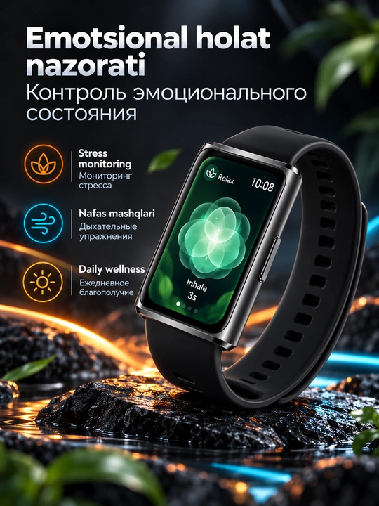 HUAWEI Band 11 Pro fitnes-bilaguzuk, AMOLED 1.62", GPS/GNSS, 5 ATM, 14 kungacha