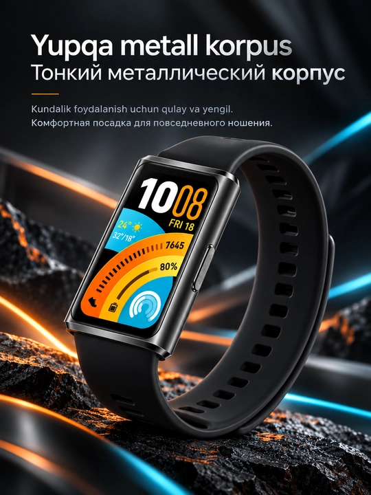 HUAWEI Band 11 Pro fitnes-bilaguzuk, AMOLED 1.62", GPS/GNSS, 5 ATM, 14 kungacha