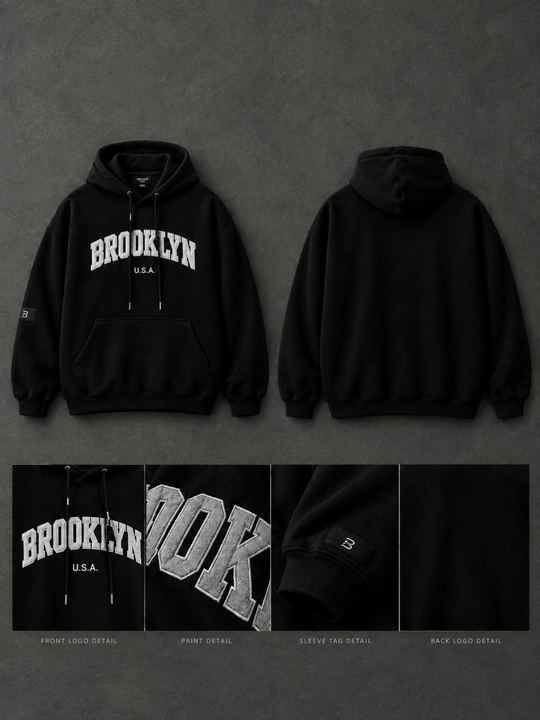 Оверсайз худи, Мужское худи, Худи с капюшоном, Худи Brooklyn