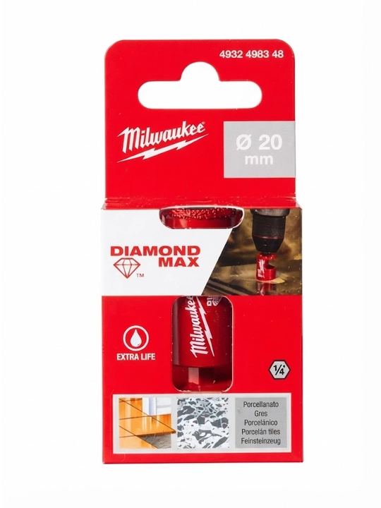 Milwaukee Diamond Plus olmosli parma uchi, 20 mm (1 dona) 4932498348 - 