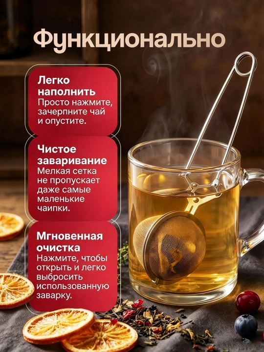 Чайное ситечко; фильтр для заваривания чая