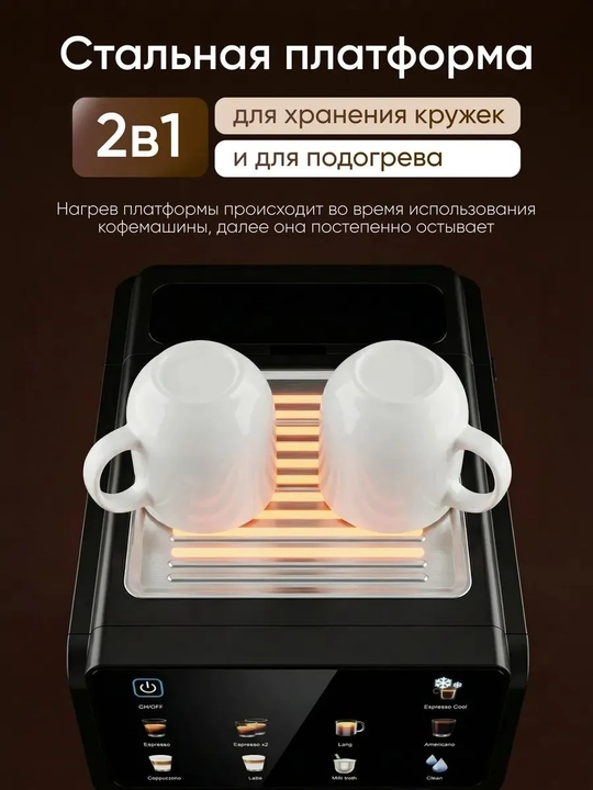 Кофемашина Sonifer с автоматическим капучинатором, давления 20 бар, мощность 1350 вт