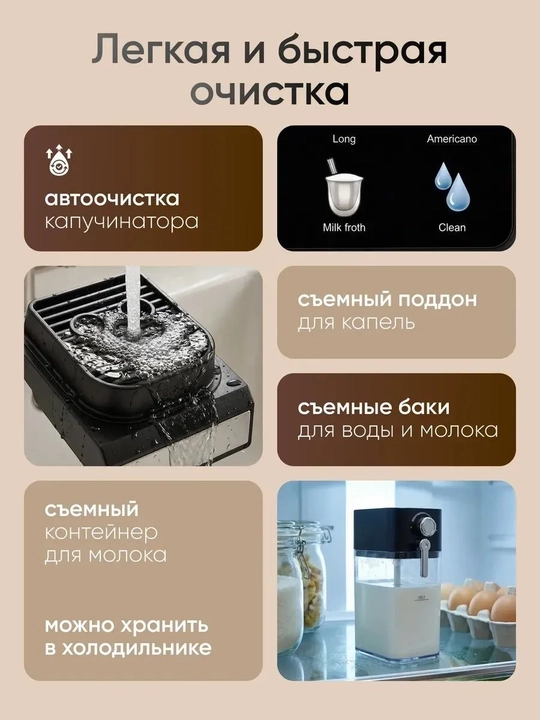 Кофемашина Sonifer с автоматическим капучинатором, давления 20 бар, мощность 1350 вт
