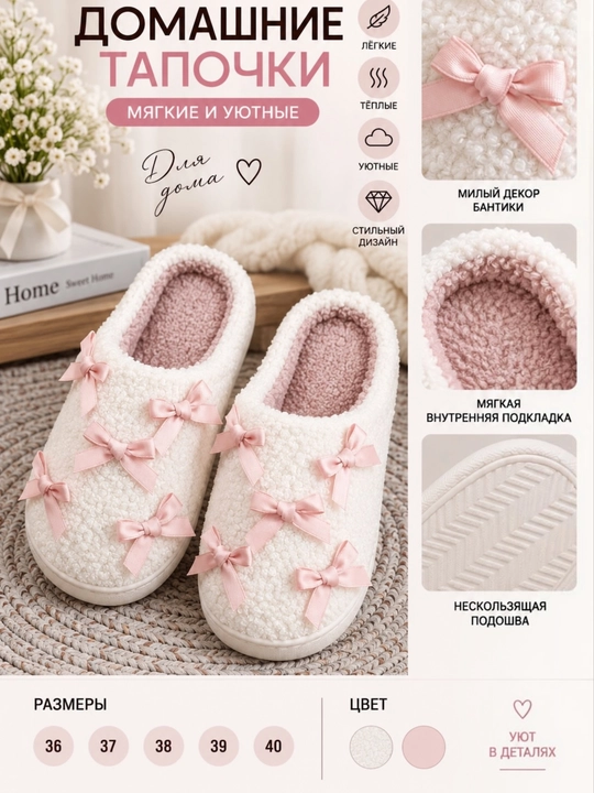 Домашние тапочки для женщин и девушек - 