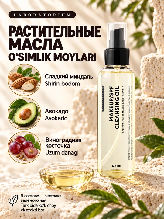 Makiyajni tozalash uchun gidrofil moy Laboratorium, 125 ml