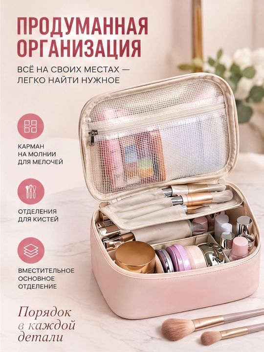 Ekocharmdan ayollar kosmetikasi, kosmetika uchun yo‘l organayzeri