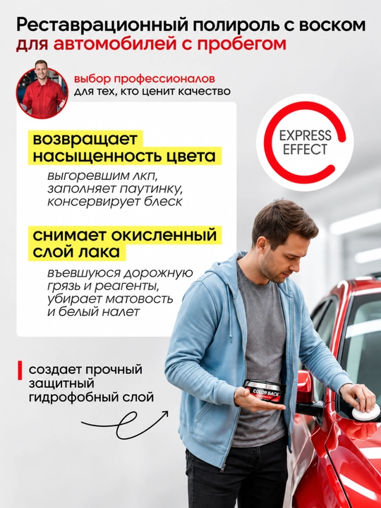 Полироль для кузова автомобиля GETSUN Rubbing Compound восстановитель цвета 230г