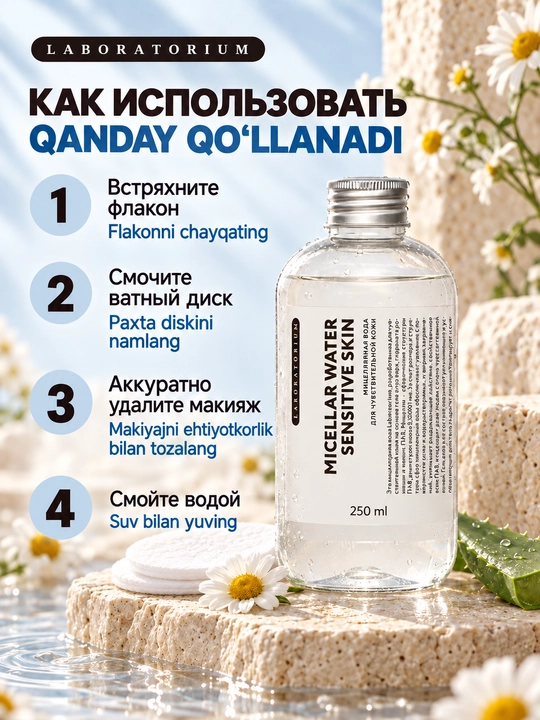 Мицеллярная вода или молочко для снятия макияжа Laboratorium