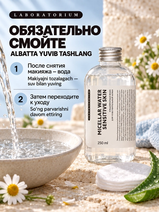 Мицеллярная вода или молочко для снятия макияжа Laboratorium