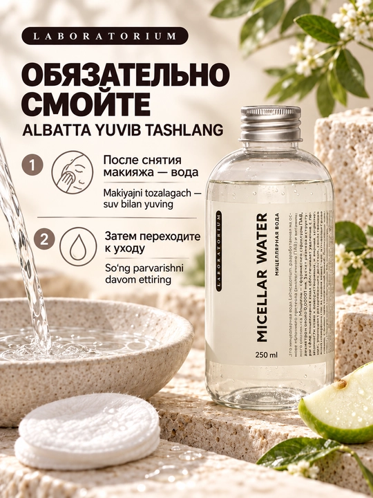 Мицеллярная вода или молочко для снятия макияжа Laboratorium