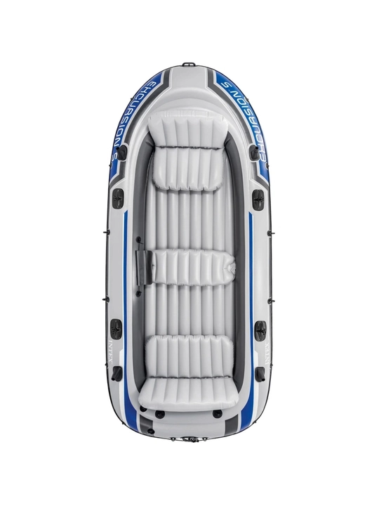 Intex 68325 "Excursion 5" shishiriladigan qayig‘i 366x168x43 sm, alyuminiy eshkaklar 137 sm, nasos 68614