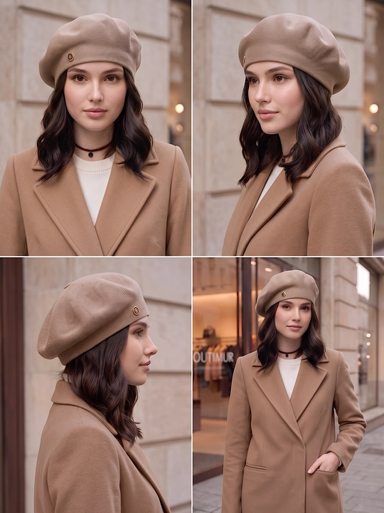 Ayollar uchun beretka, klassik to'qilgan beret va shapka Boni SNOWL