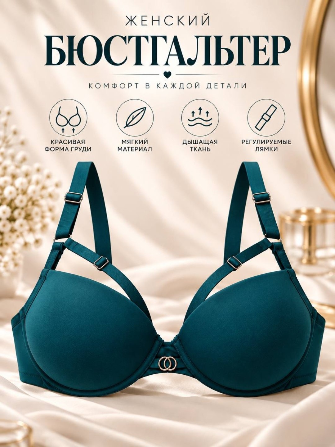 Ayollar byustgalteri, byustgalter, yumshoq chashka, silliq chashka 75B-80B 85B qulay ichki kiyim