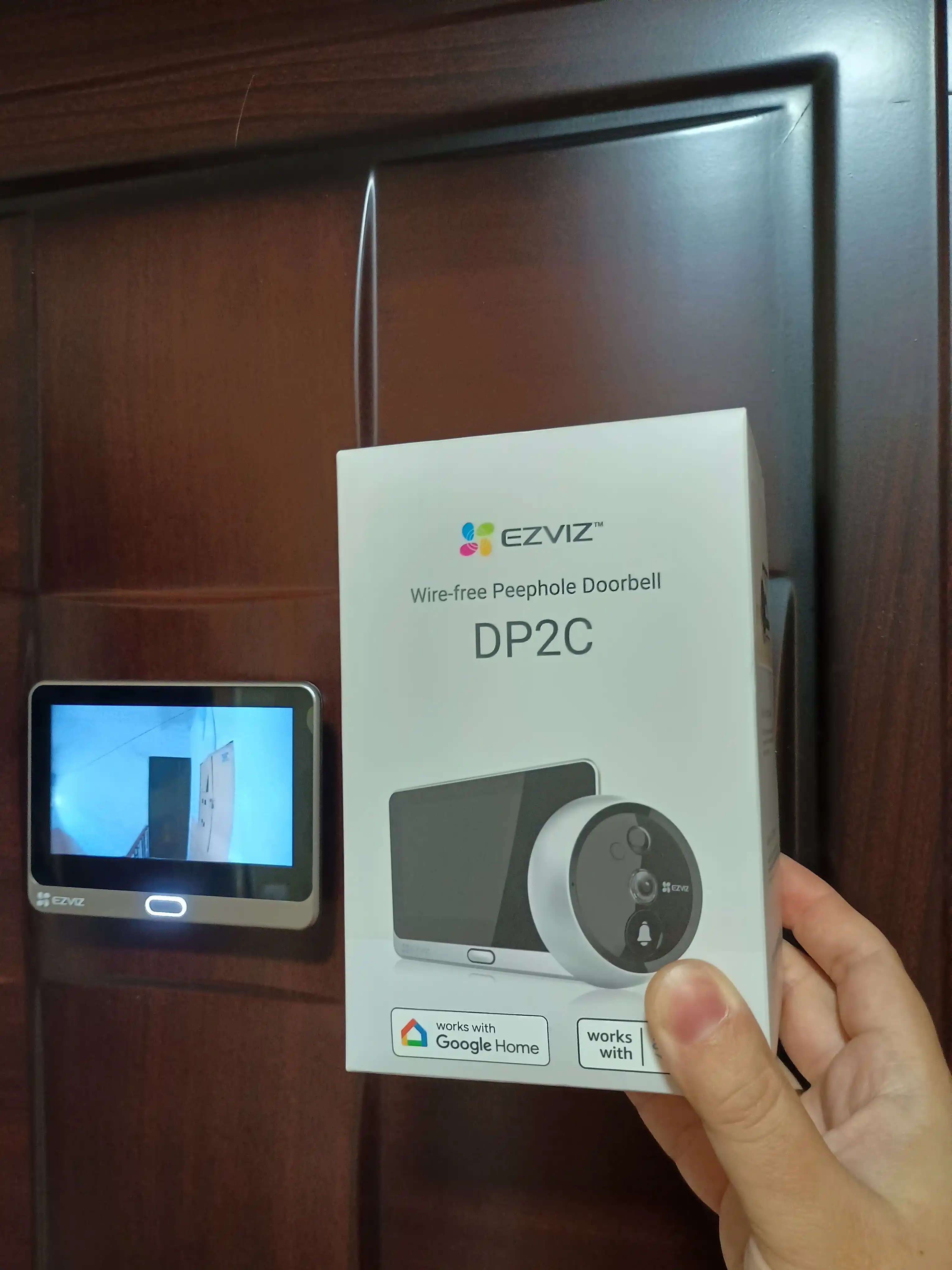 Aqlli videoglazok Wi-Fi EZVIZ DP2C 2MP, kamera, eshik glazogi, domofon, qo‘ng‘iroq