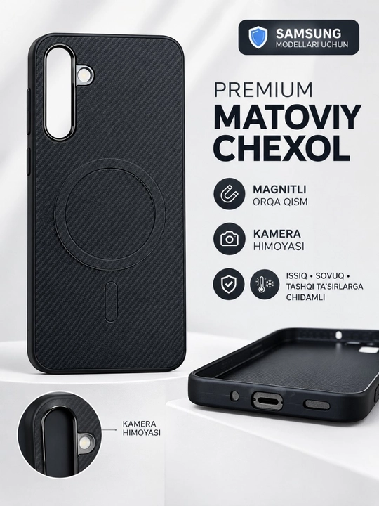 Samsung uchun mat g'ilof - 