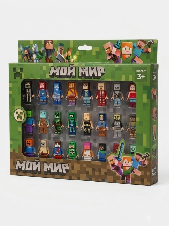 Набор фигурок Minecraft, 24 детали