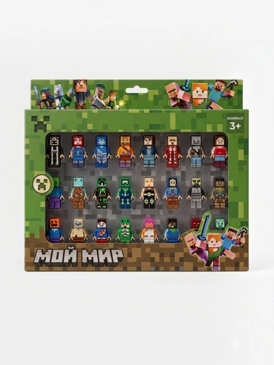 Набор фигурок Minecraft, 24 детали