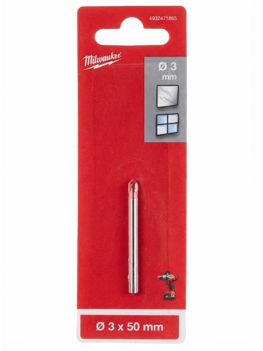 Milwaukee GENII shisha va kafel uchun parma uchi 3x50 mm (4932471955) - 