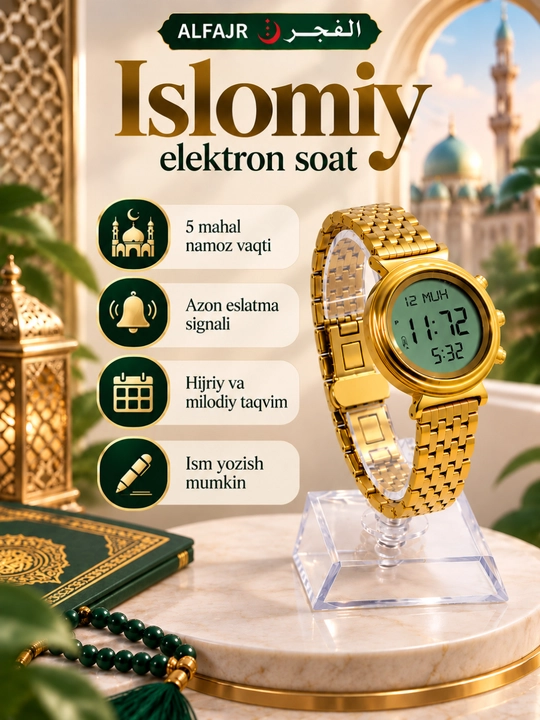 Al fajr Azonli elektron soat ayollar uchun - 