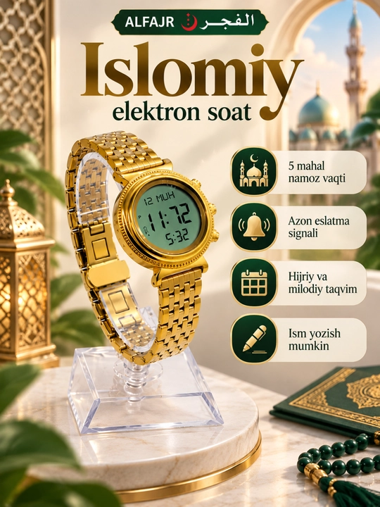 Al fajr Azonli elektron soat ayollar uchun - 